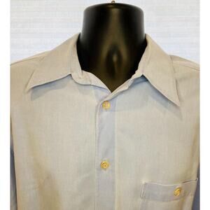 ERMENEGILDO ZEGNA-Beige Herringbone Cttn, Mens L, Casual/Dress Shirt L Italy